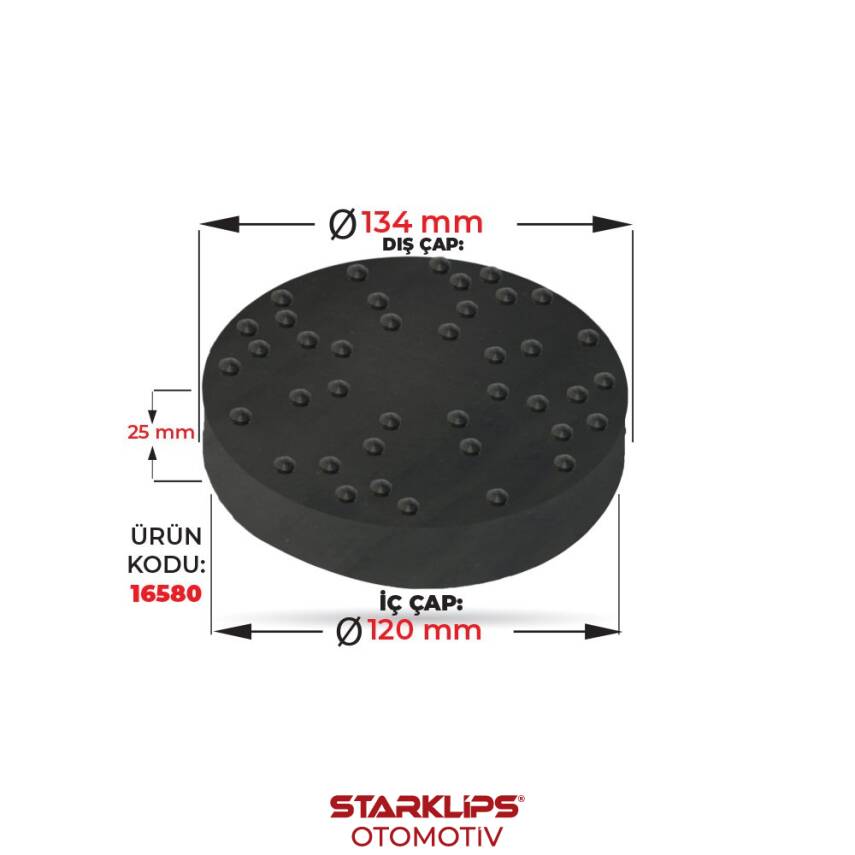 Lift Yuvarlak Ayak Takozu 134x120Mm - 1