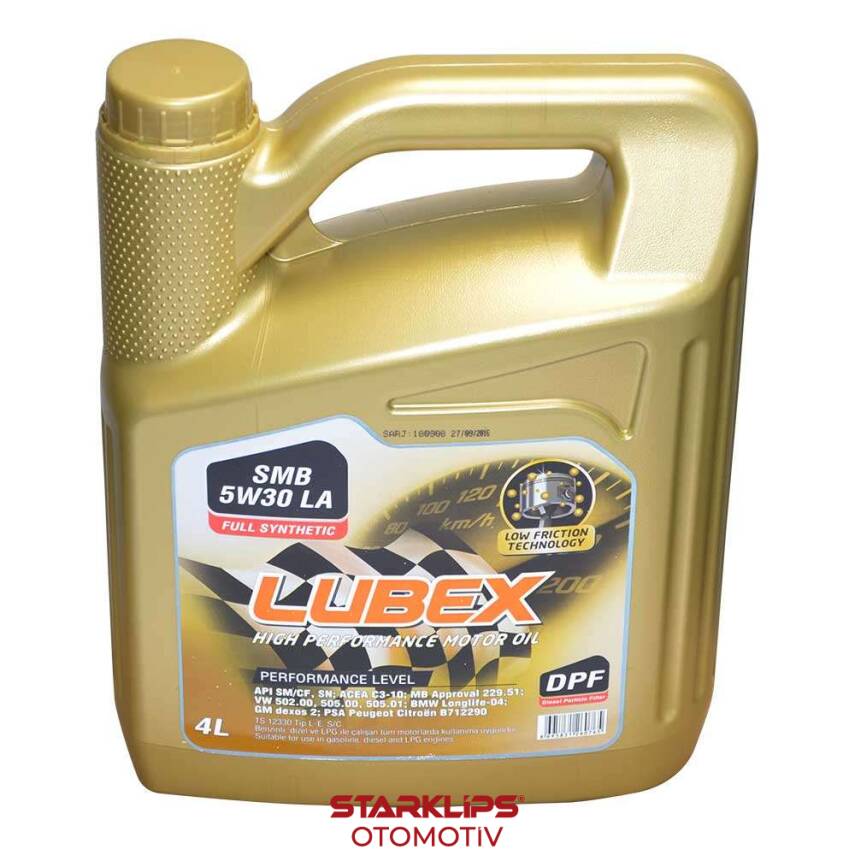 Motor Yağı Lubex Prımus SMB-LA 5W30 4 Lt Partiküllü - 1