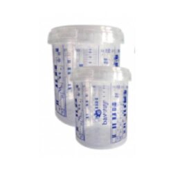 Ölçekli Boya Kabı (Karışım ve Saklama) Plastik Şeffaf 400ml - 