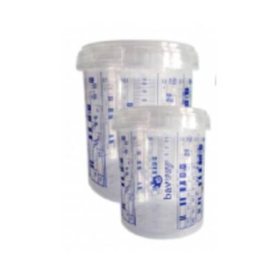 Ölçekli Boya Kabı (Karışım ve Saklama) Plastik Şeffaf 400ml - 1