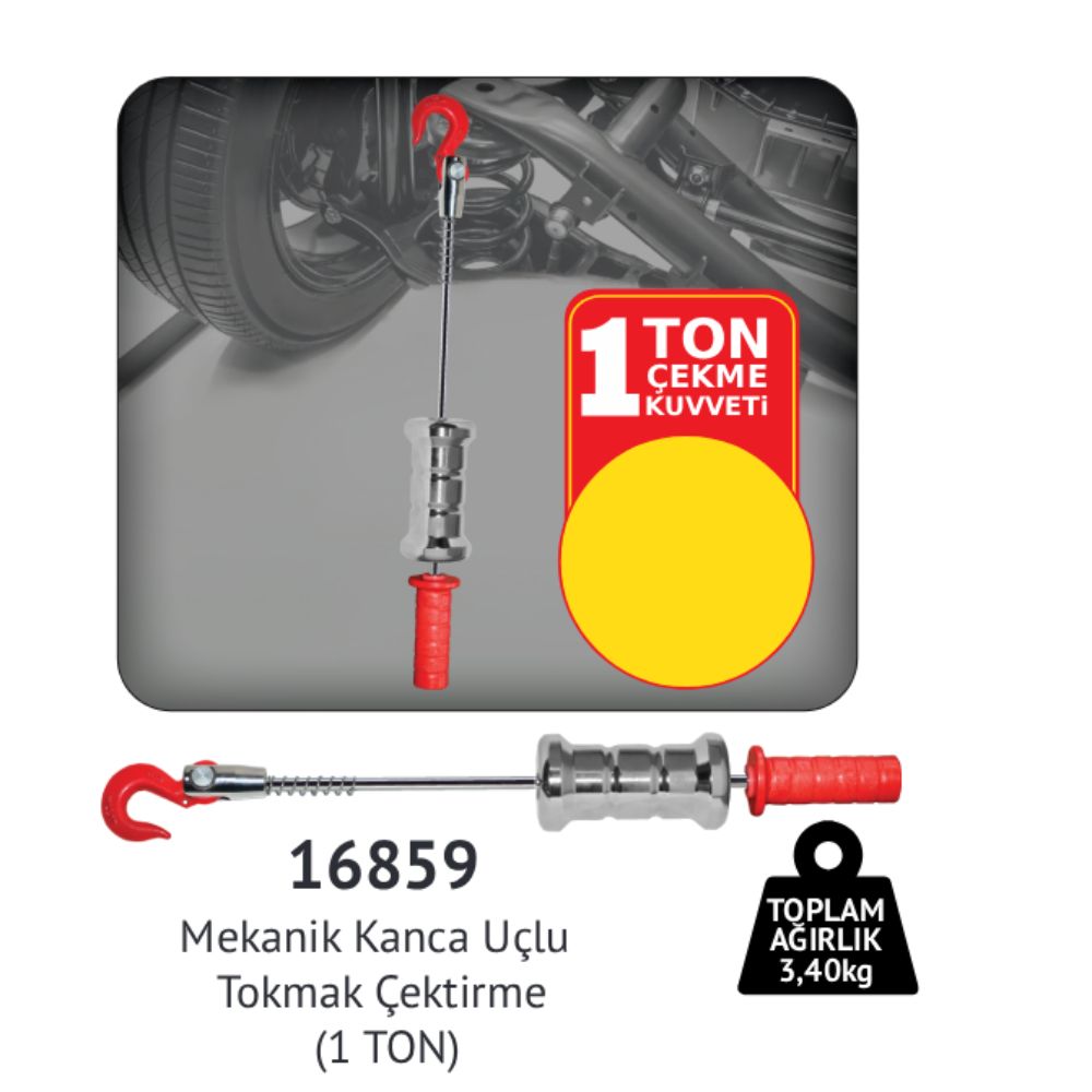 Oto Mekanik Kanca Uçlu Tokmak Çektirme - 1