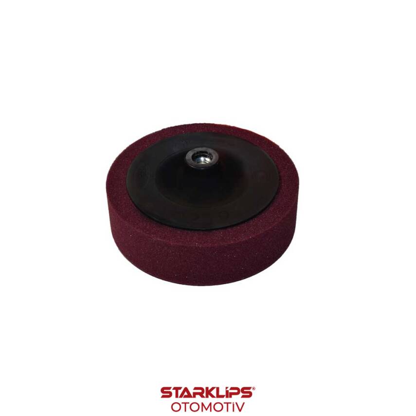 Pasta Süngeri Hafif Sert (Soft) 150mm M14 Somunlu Bordo Carwel - 1