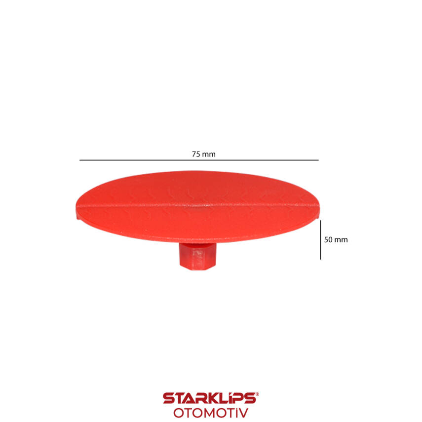 PDR Boyasız Göçük Düzeltme Plastiği Kırmızı Elips 75-50Mm - D. N6 - Kırmızı - 1