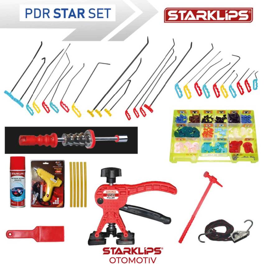 Pdr Boyasız Göçük Düzeltme Star Set (186 Parça) - 1