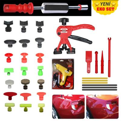 Pdr Eko Set Boyasız Göçük Düzeltme Seti 36 Parça (Tokmak Pense Silikon Tabancalı) - 