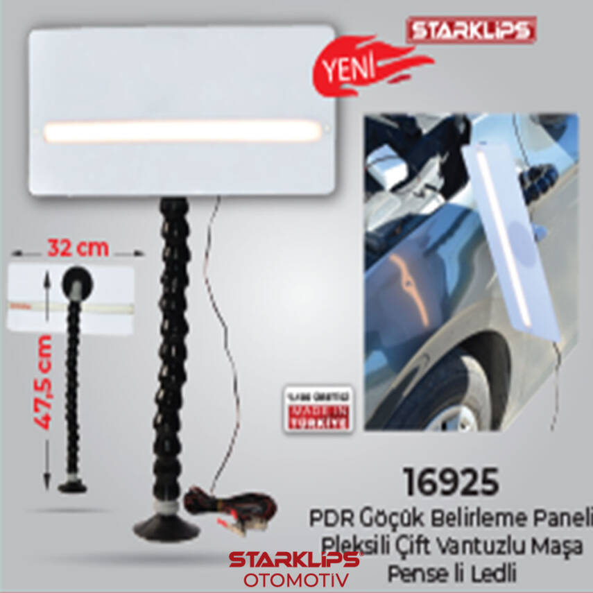 PDR Göçük Belirleme Paneli Pleksili Çift Vantuzlu Maşa Pense li Led li - 1