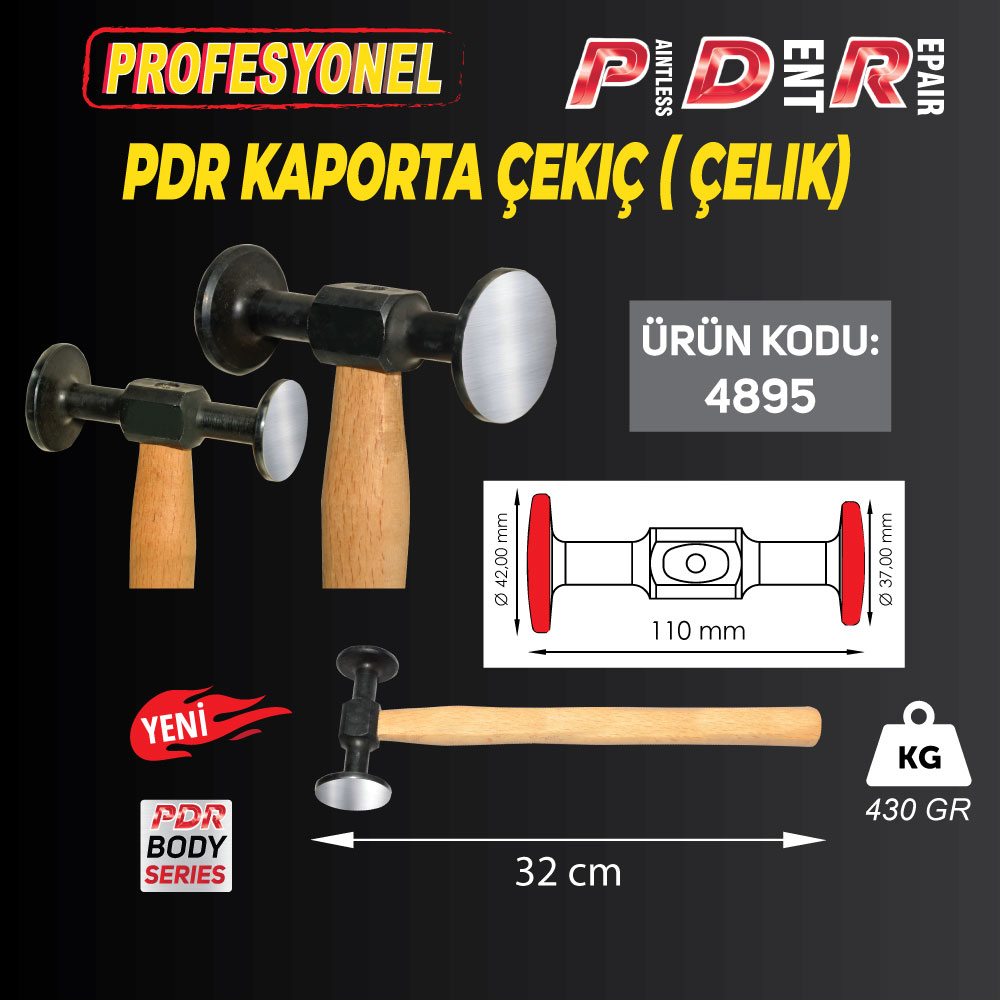 PDR Kaporta Çekiç ( Çelik) - 
