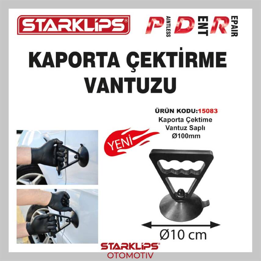 Pdr Manuel Kaporta Çektime Saplı Vantuz 100Mm - 1