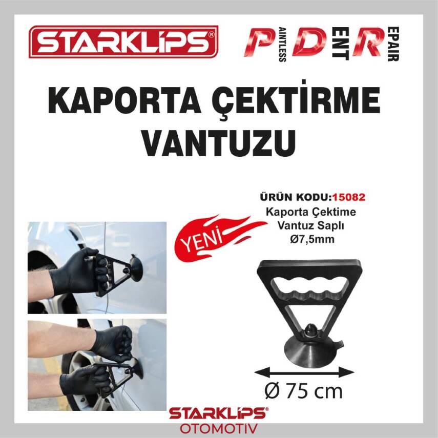 Pdr Manuel Kaporta Çektime Saplı Vantuz 75Mm - 1
