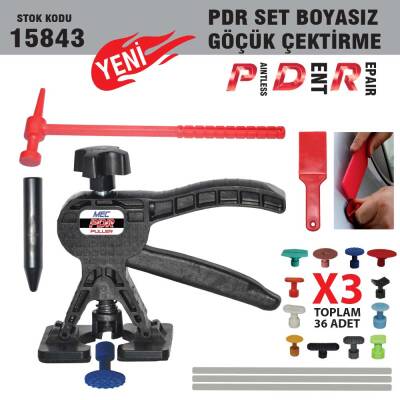 Pdr Set Boyasız Göçük Çektirme 43 Parça (Spatula Çekiç Mum Silikon) - 