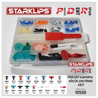 PDR Set Çanta Boyasız Göçük Düzeltme 13X5 78 Parça - Starklips