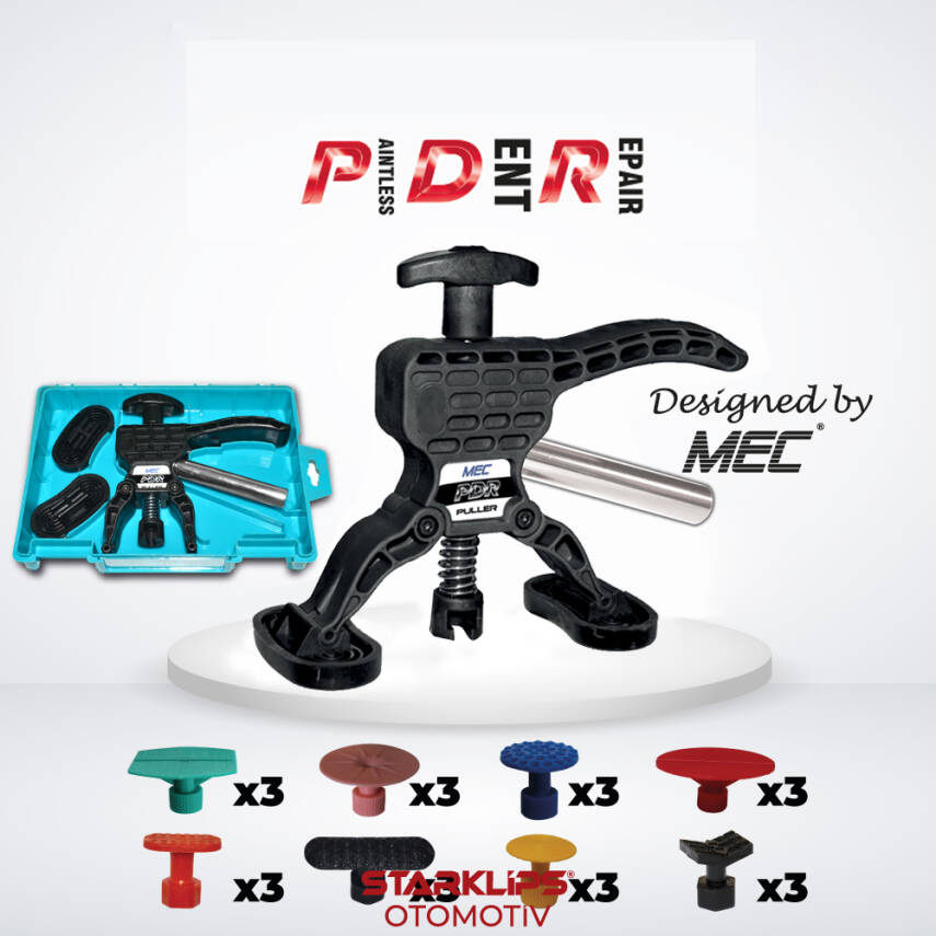 Pdr Set Pense Profesyonel Ayarlı Boyasız Göçük Çektirme MEC Siyah Kutulu (Özel) 25 Parça - 1