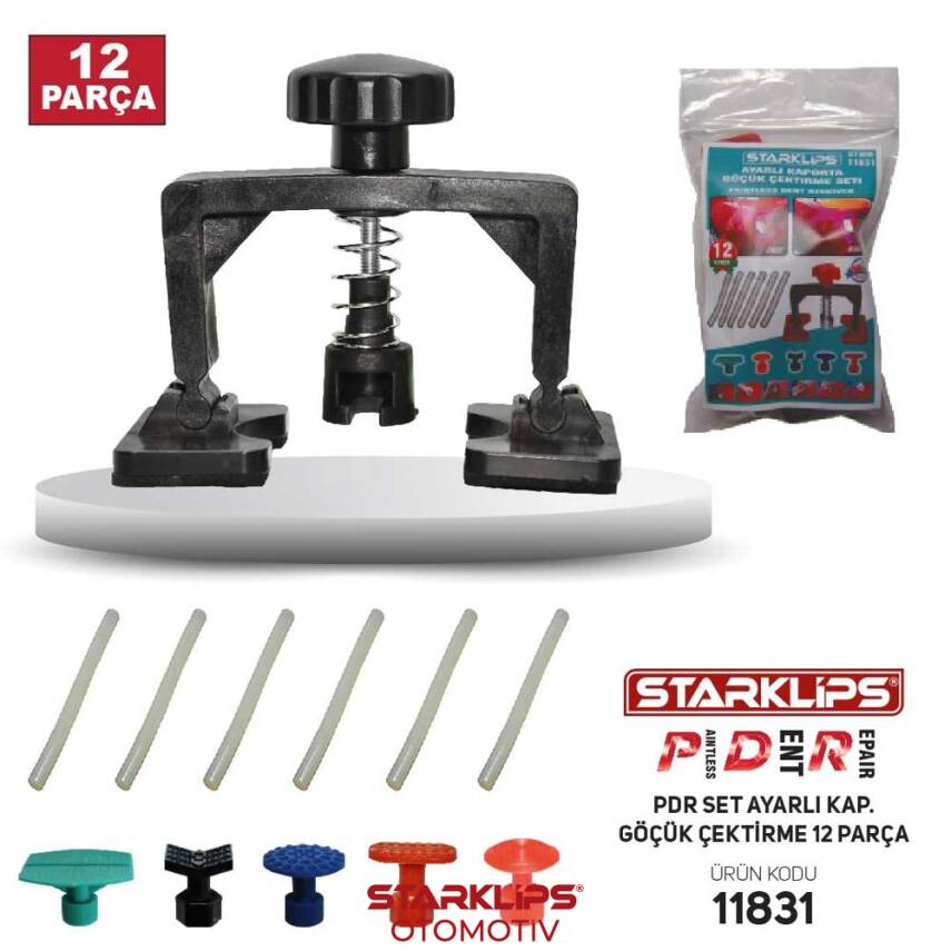 Pdr Set Poşet Ayarlı Kaporta Göçük Çektirme 9 Parça - 1