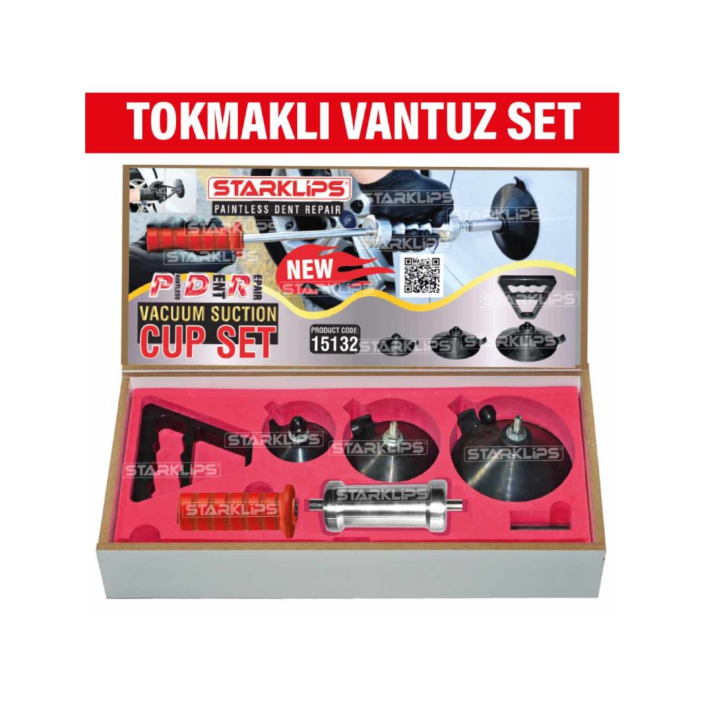 Pdr Set Vantuz Tokmaklı 1 Ad Tokmak 1 Ad Sap 3 Ad Vantuz Ahşap Kutulu - 1