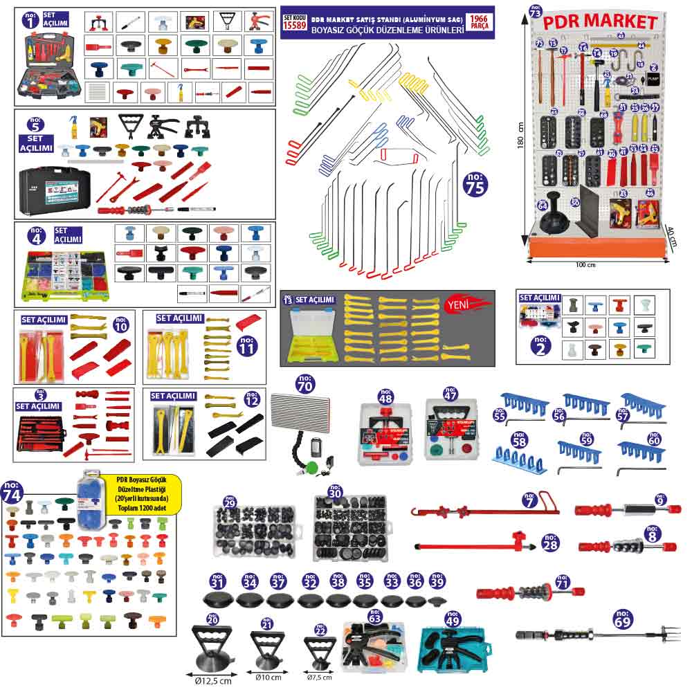 PDR STAND 180x40x100 BOYASIZ GÖÇÜK DÜZELTME 1965 PARÇA - 1