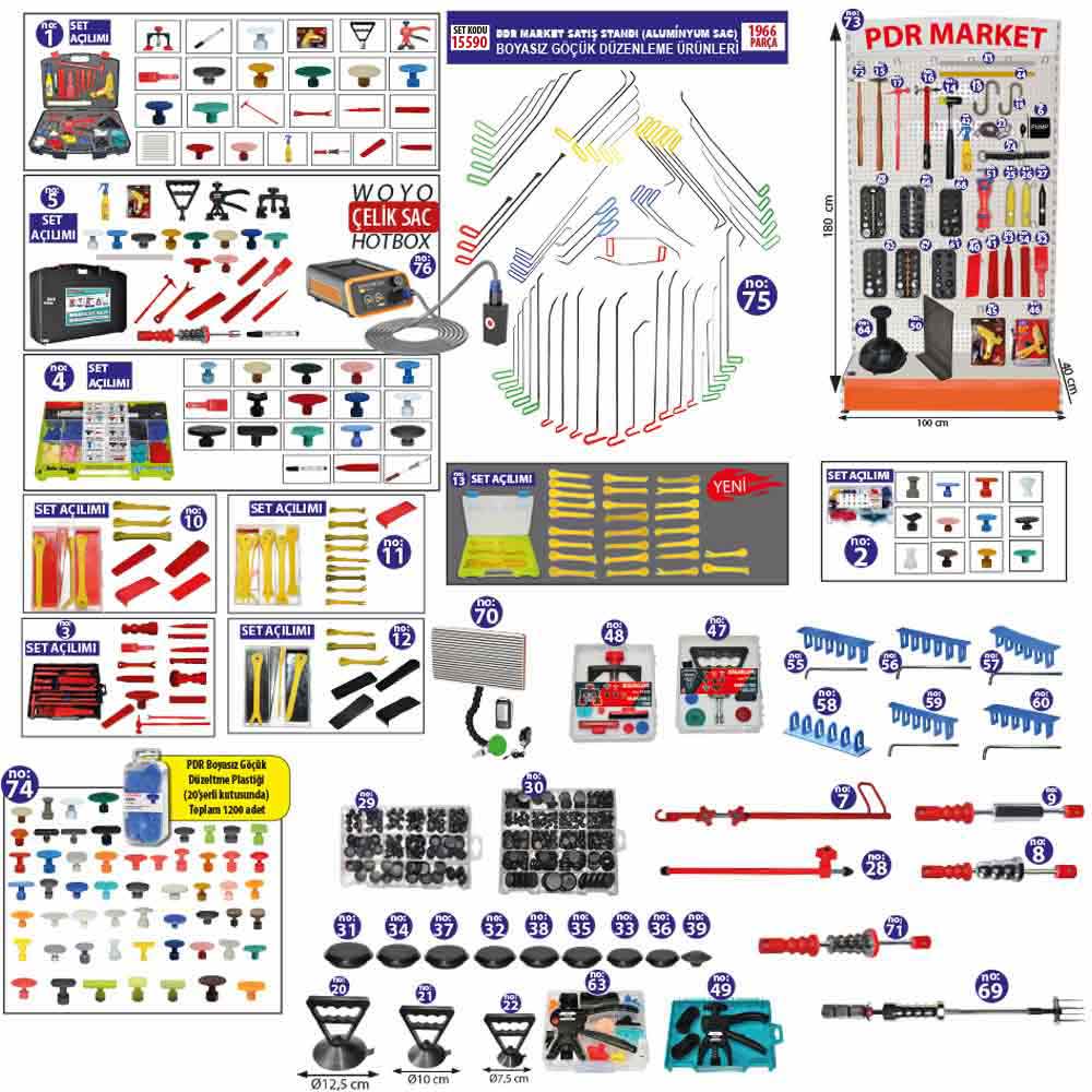 PDR STAND 180x40x100 BOYASIZ GÖÇÜK DÜZELTME 1966 PARÇA - 1