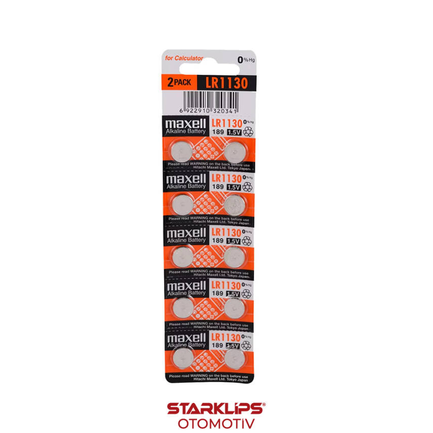 Pil Lityum Alkalin 1.5V LR 1130 Maxell - 1