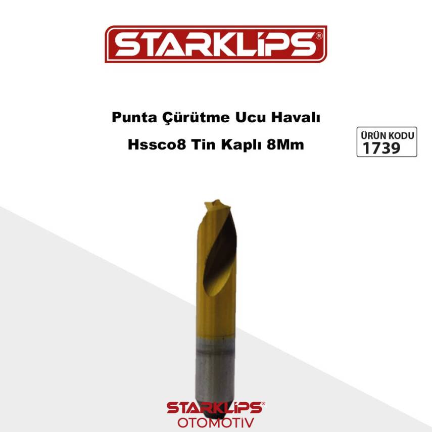 Punta Çürütme Ucu Havalı Hssco8 Tin Kaplı 8x44x18,5 MM MTE - 1