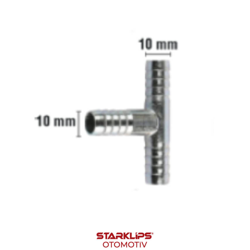 Rakor Metal T tip Hortum İçin 10mm - 1