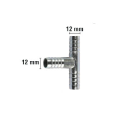 Rakor Metal T tip Hortum İçin 12mm - GP
