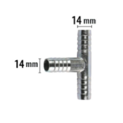 Rakor Metal T tip Hortum İçin 14mm - GP