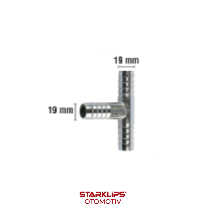 Rakor Metal T tip Hortum İçin 19mm - 1