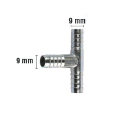 Rakor Metal T tip Hortum İçin 9mm - GP