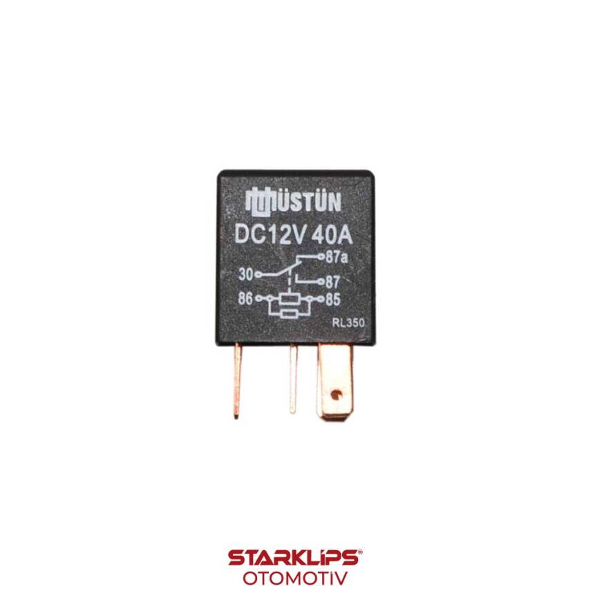 Röle Mikro 5 Ayak Siyah 12V 40A ÜSTÜN AEM - 1