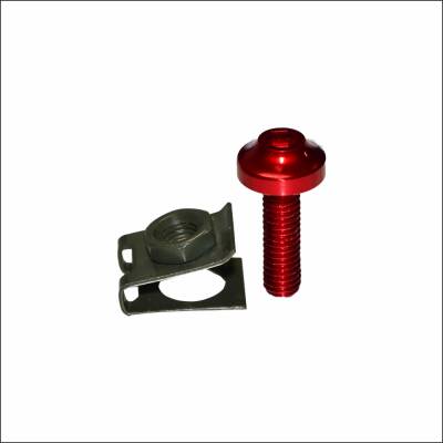 Set Allen Civata Ve Maşa Somun M6 Aluminyum Kırmızı 2 Ad - 