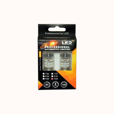 Set Ampul Büyük Dipsiz Çift Duy 48 Led Amber 7443 CN-T20DW - 