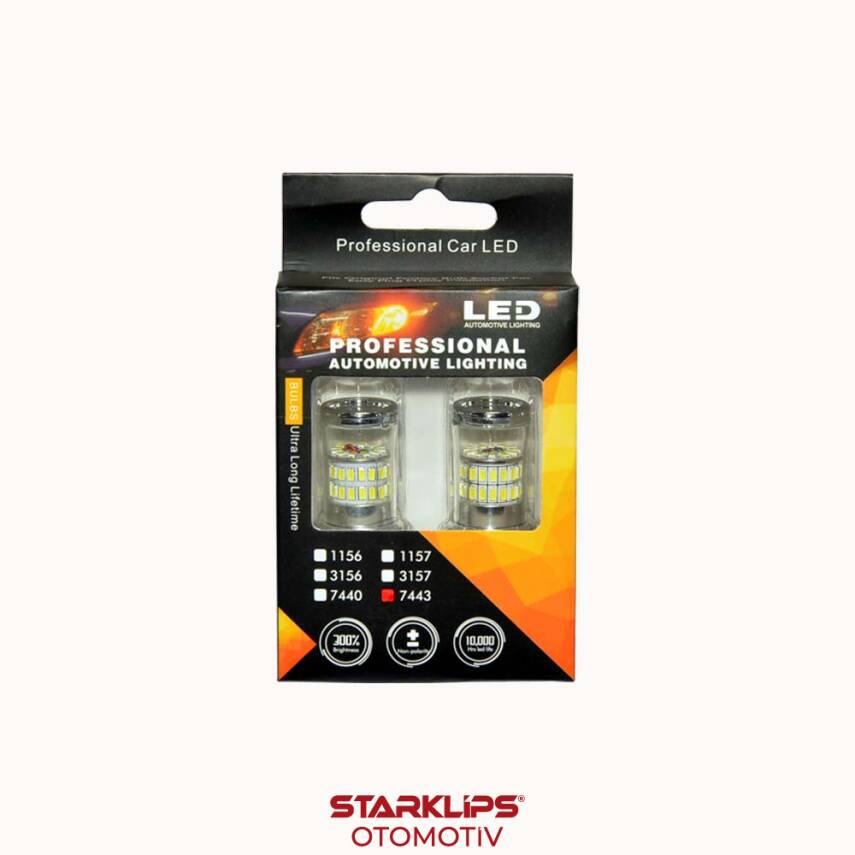 Set Ampul Büyük Dipsiz Çift Duy 48 Led Beyaz 7443 CN-T20DW - 1