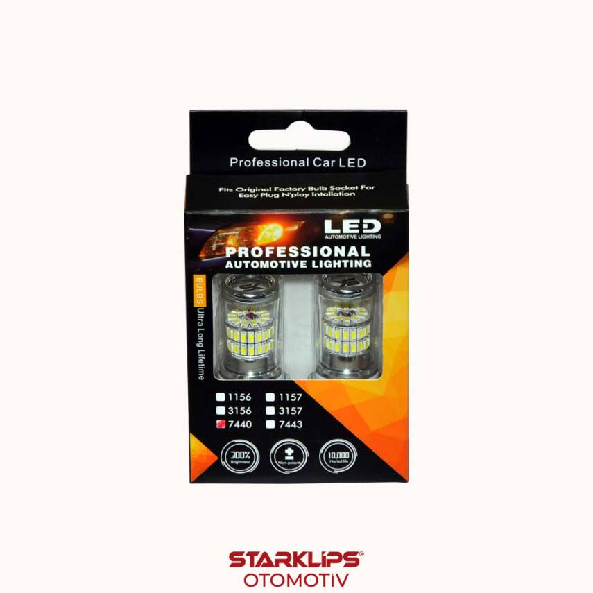 Set Ampul Büyük Dipsiz Tek Duy 48 Led Beyaz 7440 CN-T20SW - 1