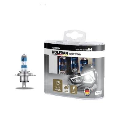 Set Ampul H4 12V 60/55W P43T %150 Güçlü %20 Beyaz Işık Wolfram - 