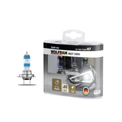 Set Ampul H7 12V 55W PX26d %150 Güçlü %20 Beyaz Işık Wolfram - 