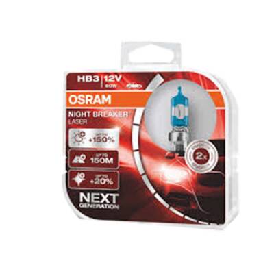 Set Ampul Hb3 9005NL 12V 60W %150 Güçlü %20 Beyaz Işık Osram - 