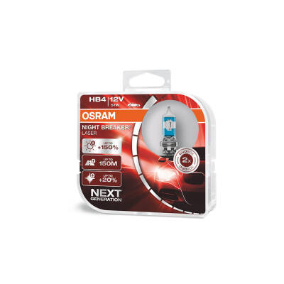 Set Ampul HB4 9006NL 12V 51W %150 Güçlü %20 Beyaz Işık Osram 9006NL-HCB - 