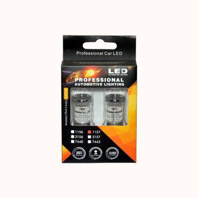 Set Ampul Park LED Çift Duy Şaşı Trn. 48 Led Amber CN-1157HW - 