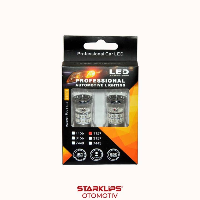 Set Ampul Park LED Çift Duy Şaşı Trn. 48 Led Amber CN-1157HW - 1