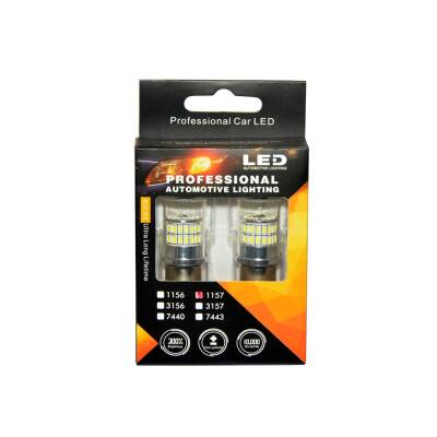 Set Ampul Park LED Çift Duy Şaşı Trn. 48 Led Beyaz CN-1157HW - 