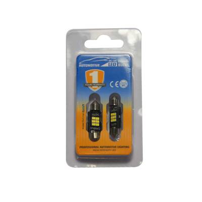 Set Ampul Sofit LED 2W 6 Led 36mm Beyaz Canbus - 