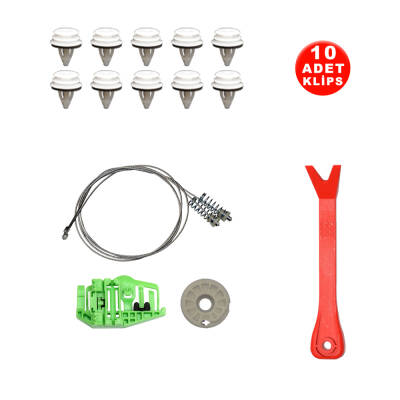 Set Cam L Arka BMW 1 serisi E87 2004-2012 (Klips + Aparatlı) 51357138467 - 