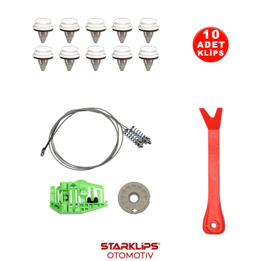 Set Cam L Arka BMW 1 serisi E87 2004-2012 (Klips + Aparatlı) 51357138467 - 1