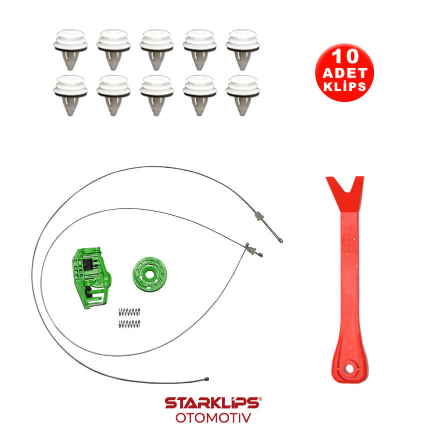 Set Cam L Arka BMW 3 Serisi E90 E91 2005-2011 (Klips + Aparatlı) 51357140589 - 1