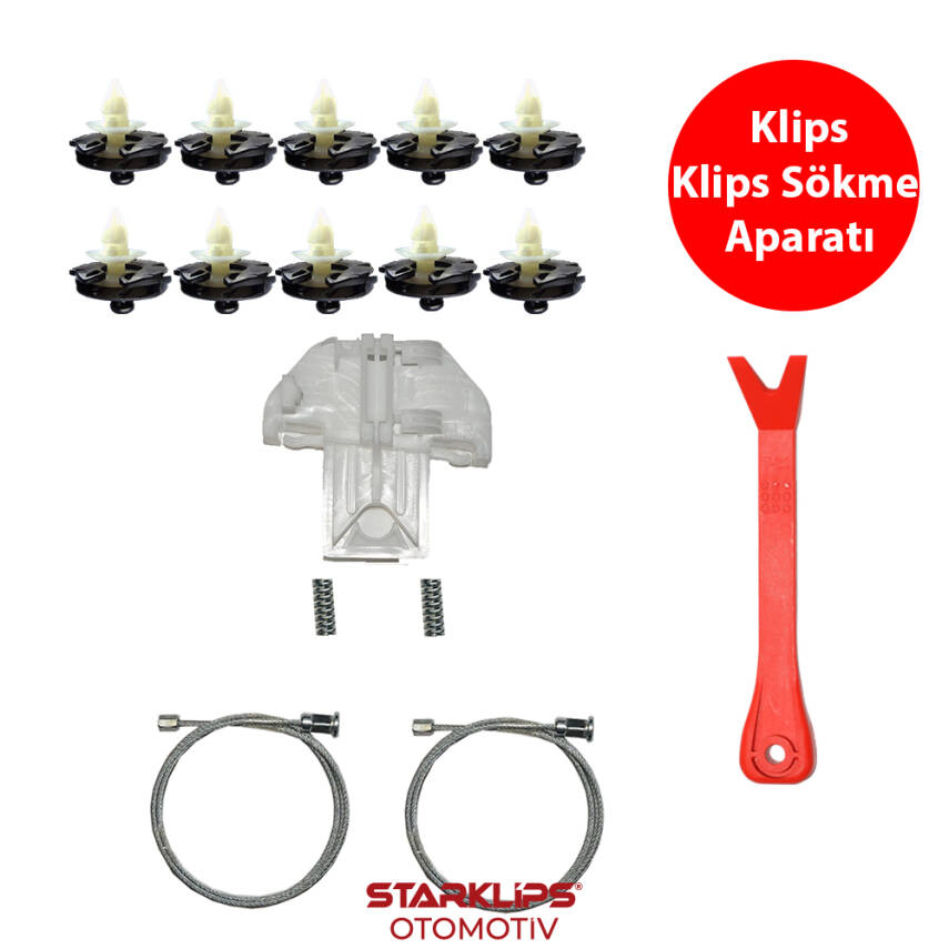 Set Cam L Arka Manuel Vw Polo 4 1999-2002 (Klips + Aparatlı) 6N4839401 - 1