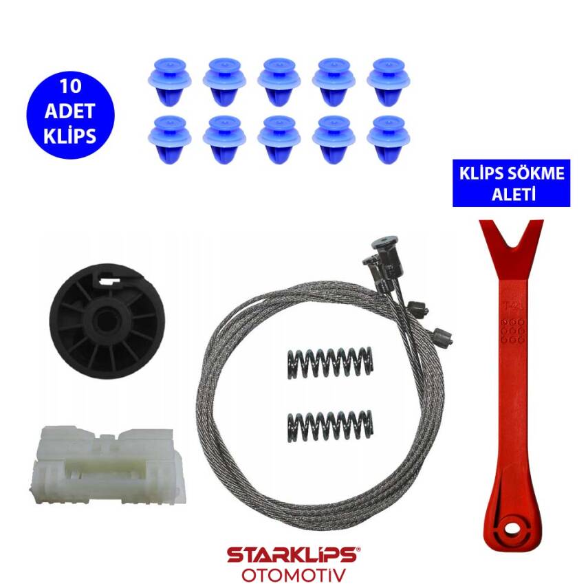 Set Cam L Arka Renault Clio 3 2005-2011 (Klips + Aparatlı) 8200291151 - 1