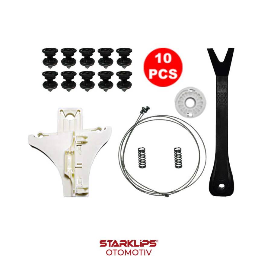 Set Cam L Arka VW Golf 4 Bora 1998-2005 (Klips + Aparatlı) 1J4839461 - 1