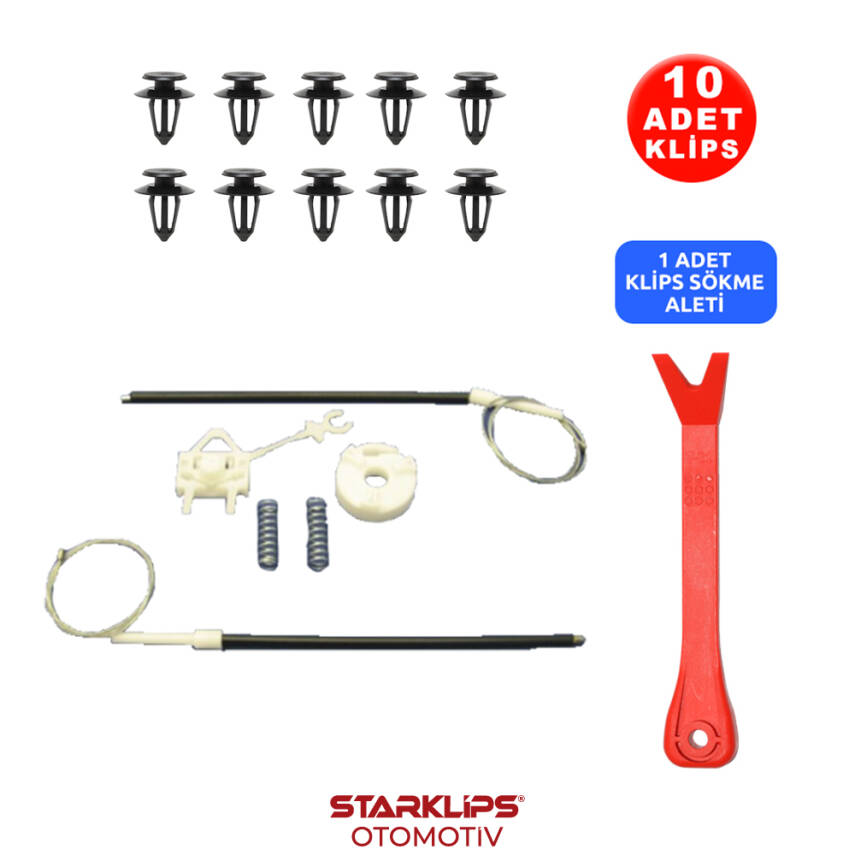 Set Cam L Ön Fiat Doblo 2006-2010 51830870-51793189 Klips + Aparatlı - 1