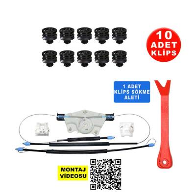 Set Cam L ÖN Plastik Ayaklı VW Golf 4 Bora Sarmalı 1998-2005 (Klips + Aparatlı) 1J4837461 - Starklips