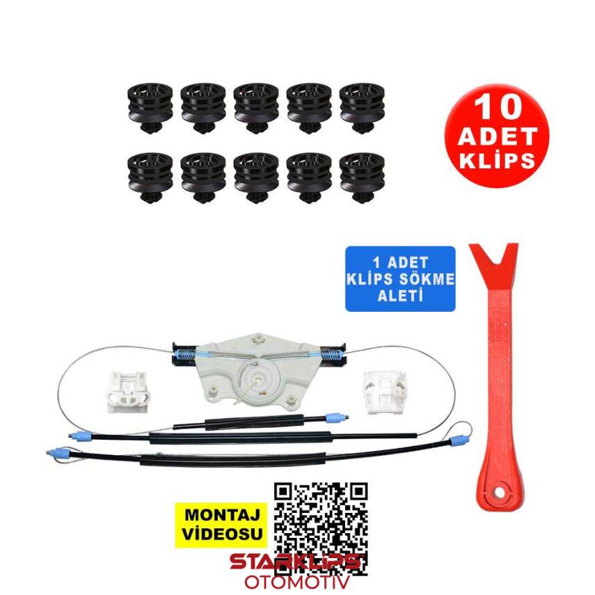Set Cam L ÖN Plastik Ayaklı VW Golf 4 Bora Sarmalı 1998-2005 (Klips + Aparatlı) 1J4837461 - 1