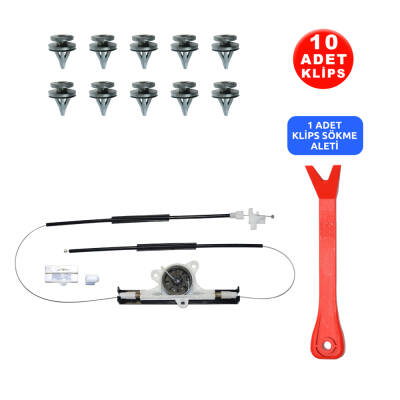 Set Cam L Ön Renault Megane 1 Sarmalı 1996-2003 (Klips + Aparatlı) 7700834347 - 